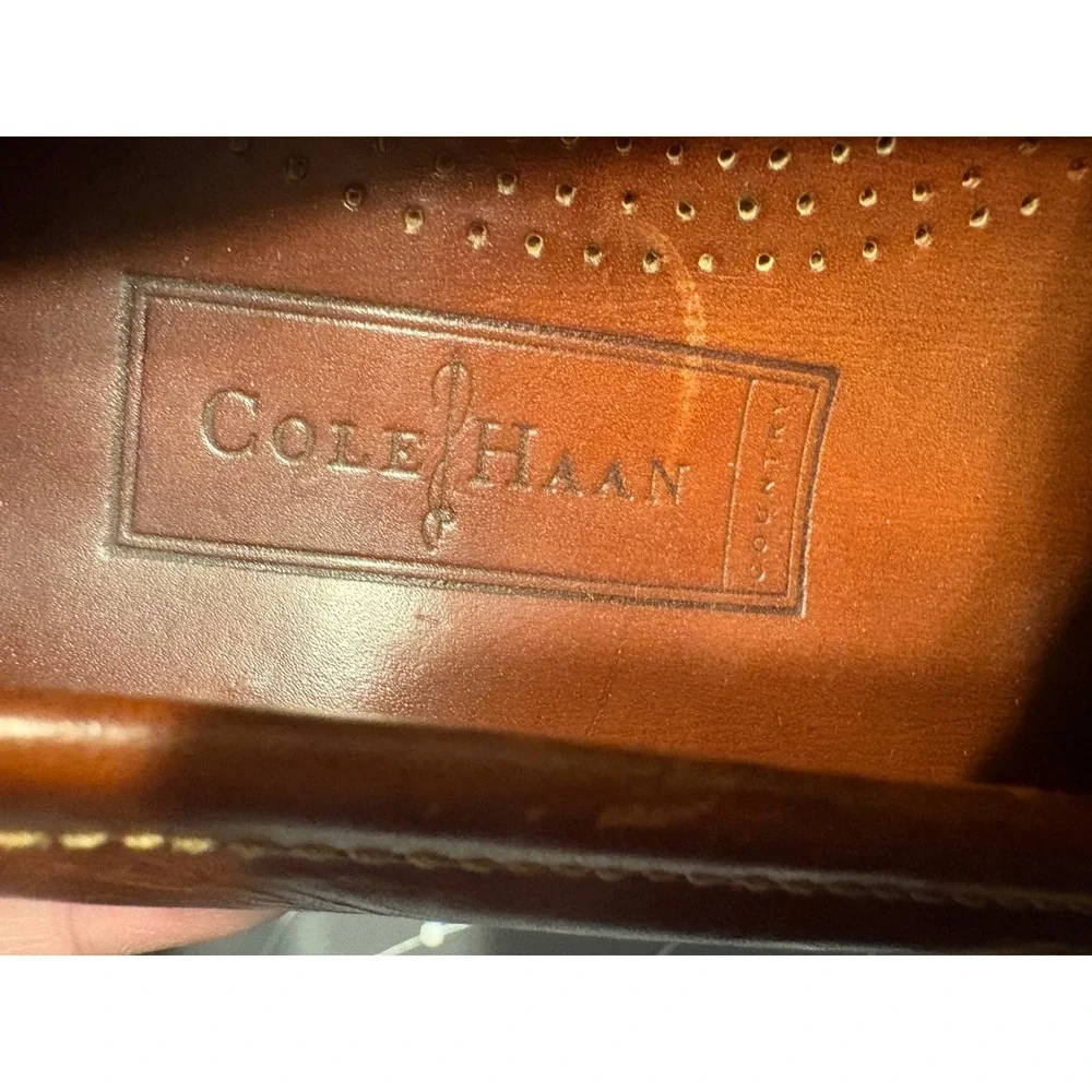 Cole Haan Country Womens Tan Leather Bit Loafers Moc Toe Shoes 7.5 AA Narrow